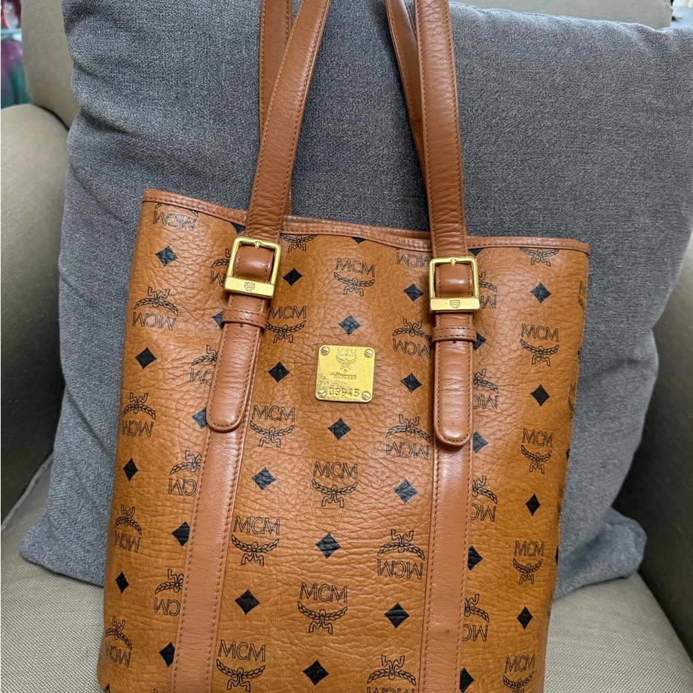 MCM Munich Cognac Leather Bag